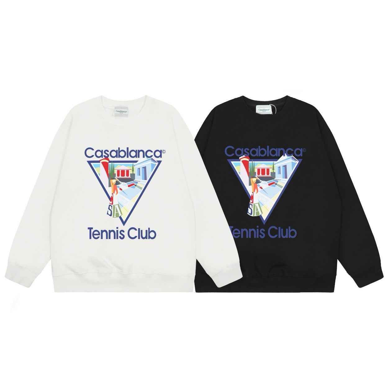 New arrival colorful print crewneck