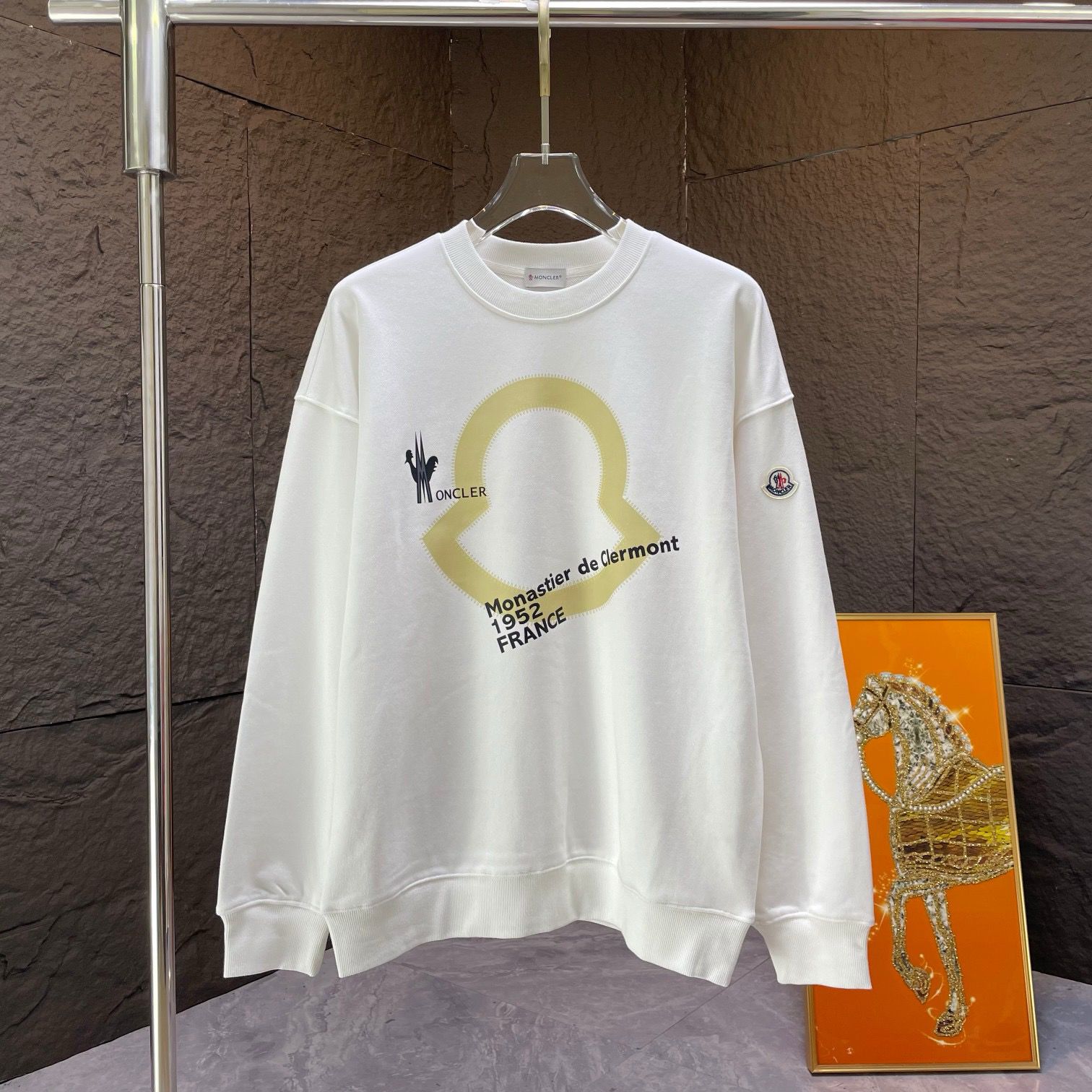 1:1 top version new arrival crewneck hoodie