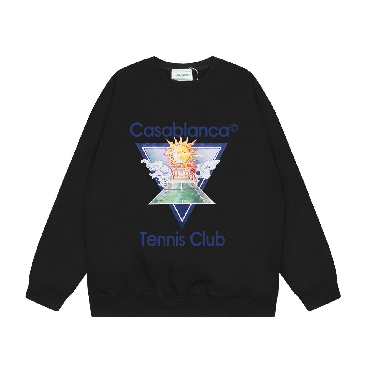 New arrival sun graffiti print crewneck