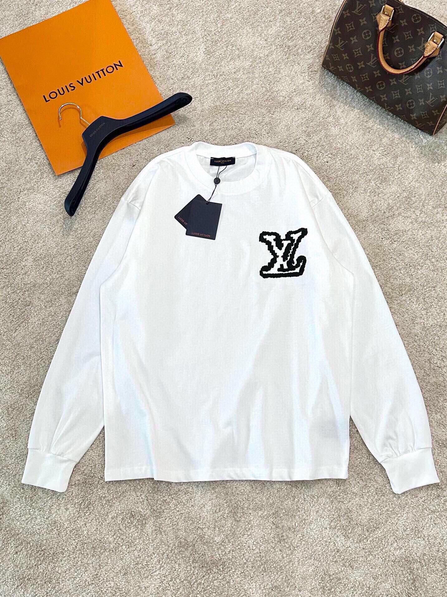 1:1 Version new basic color with logo print long sleeve