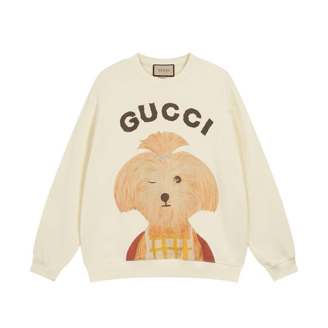 1:1 Version new arrival dog printing crewneck
