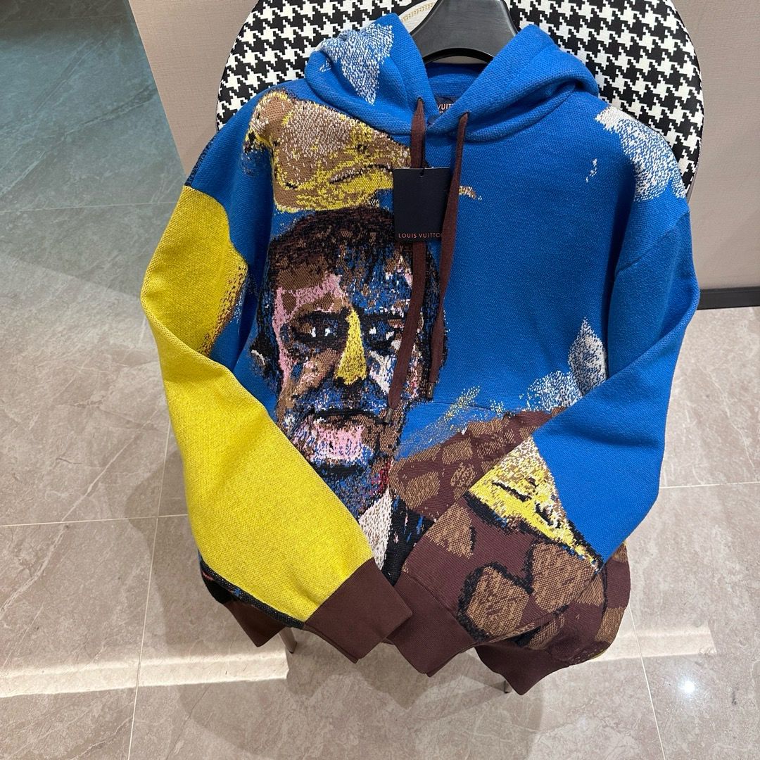 1:1 Version new blue yellow sweater hoodie