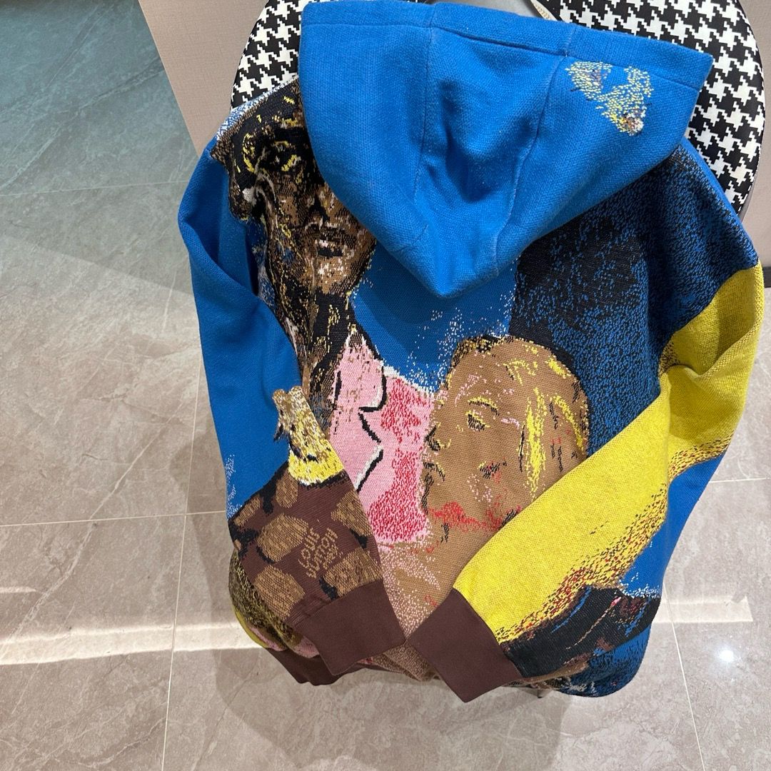 1:1 Version new blue yellow sweater hoodie