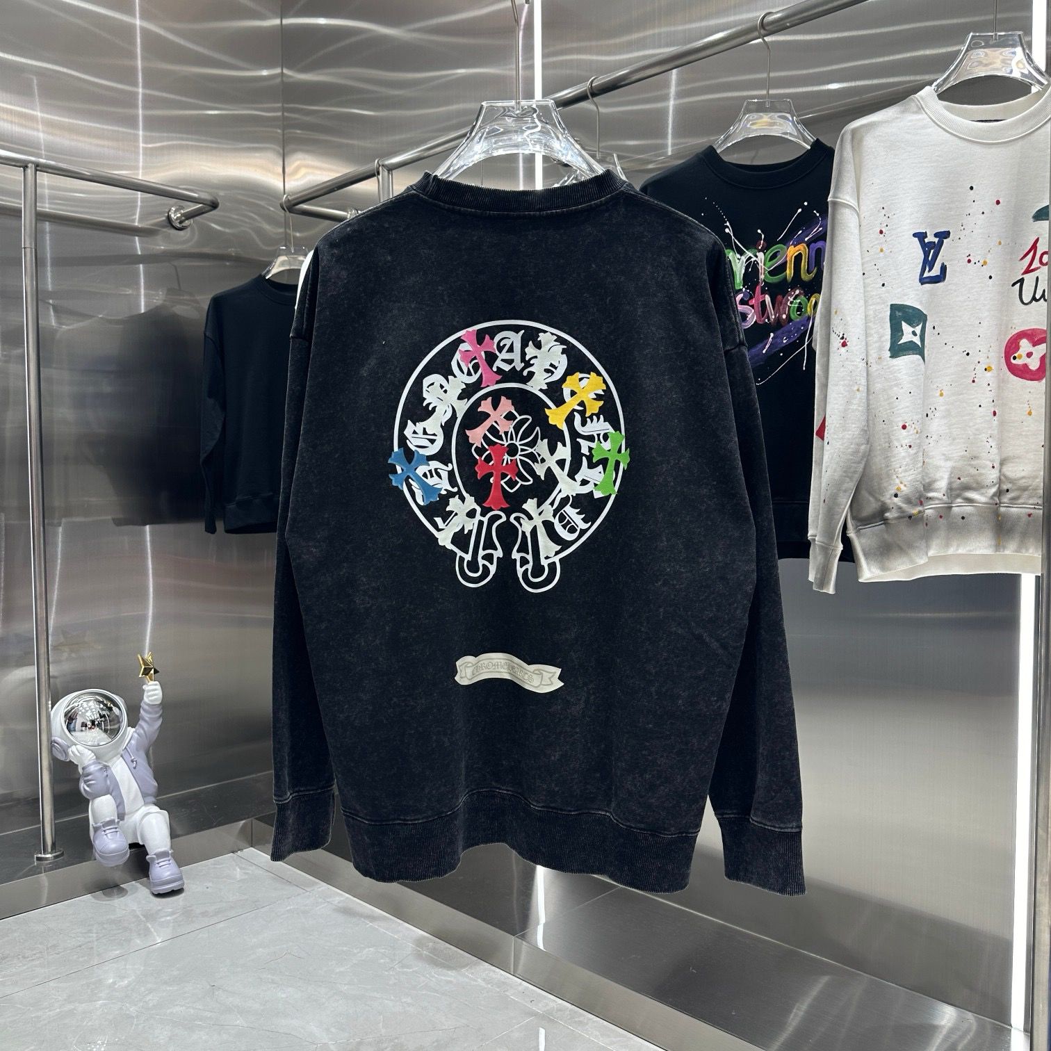 1:1 Version new arrival washing color crewneck