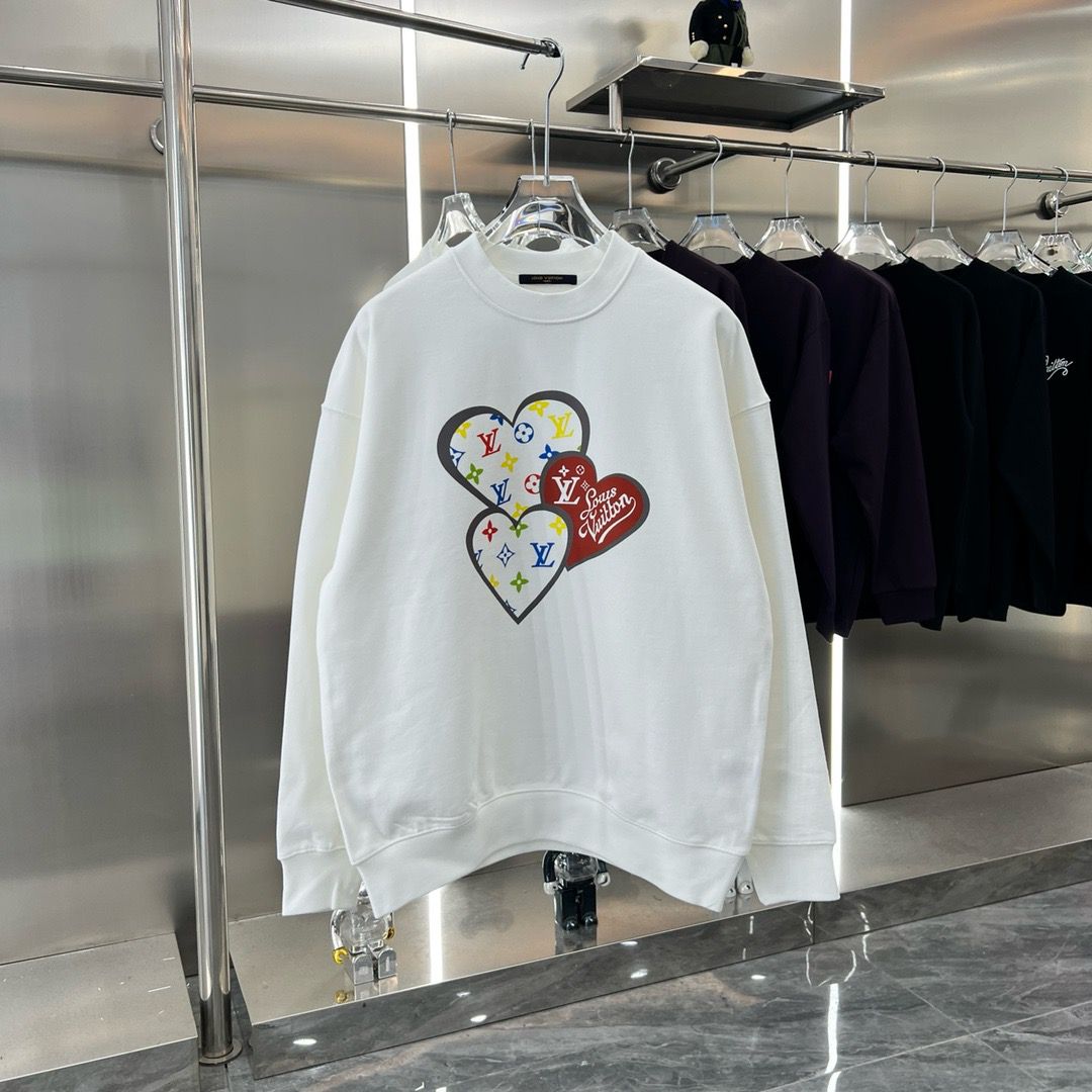 1:1 Version new arrival heart print crewneck