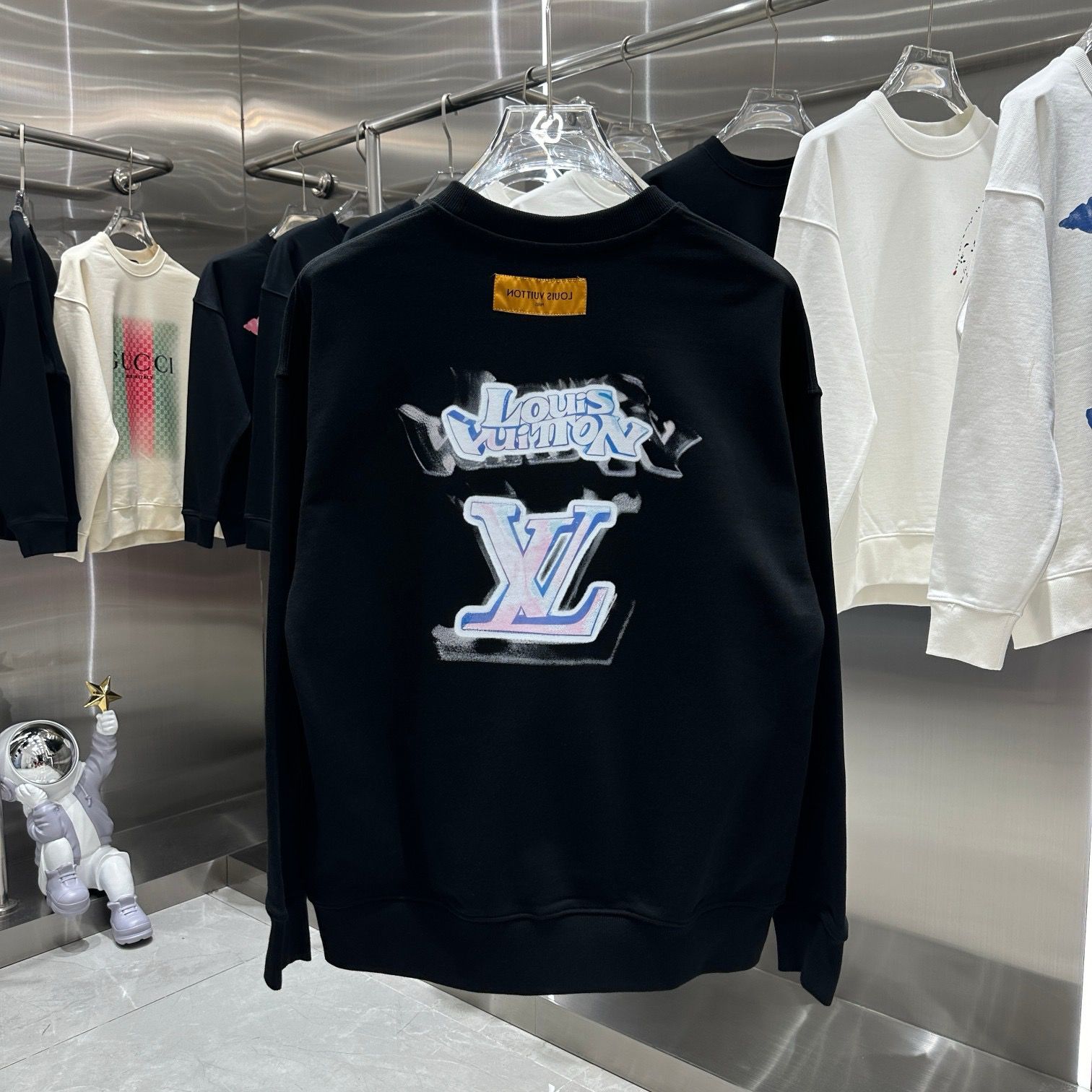 1:1 Version new arrival black white color crewneck