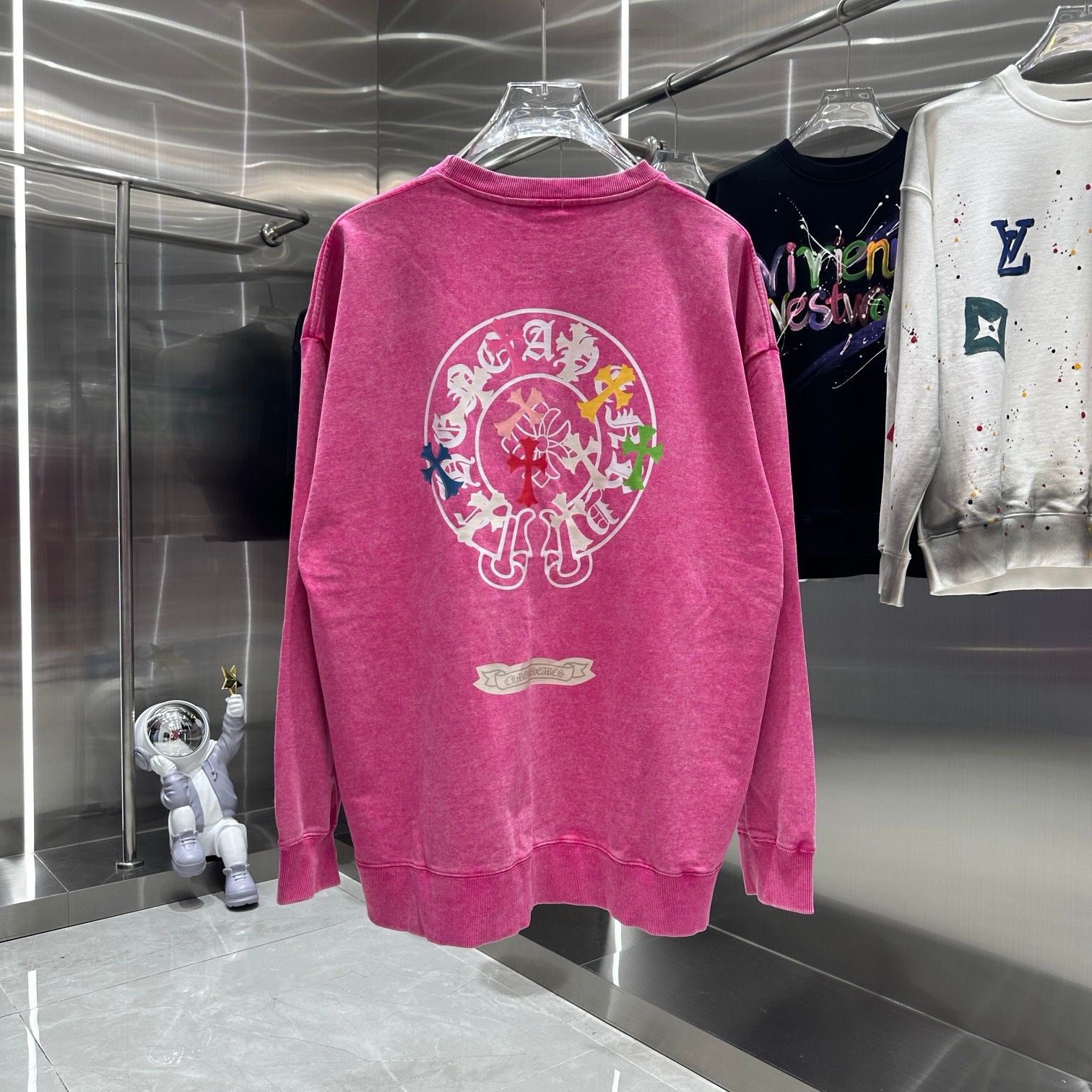 1:1 Version new arrival washing color crewneck