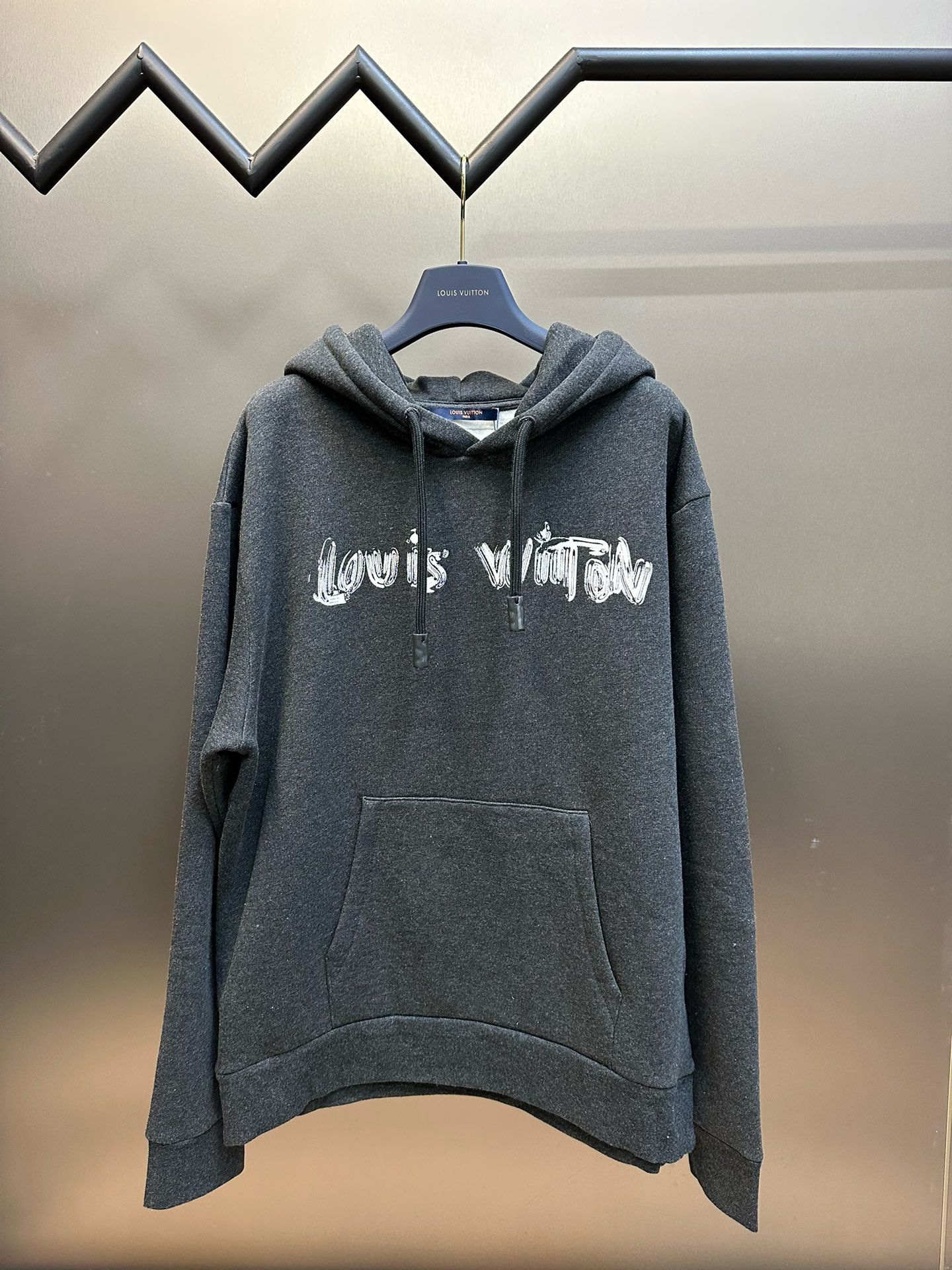 1:1 Version grey with white logo hoodie