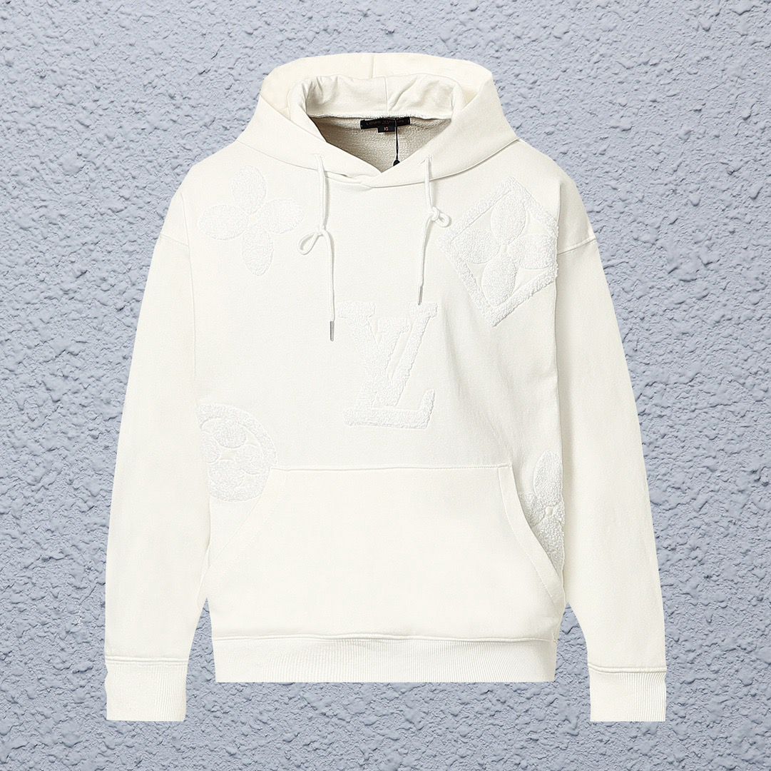 1:1 Version new all black white hoodie