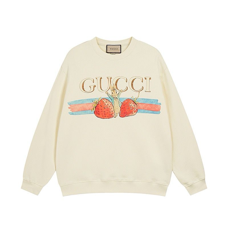 1:1 Version new arrival strawberry painting crewneck