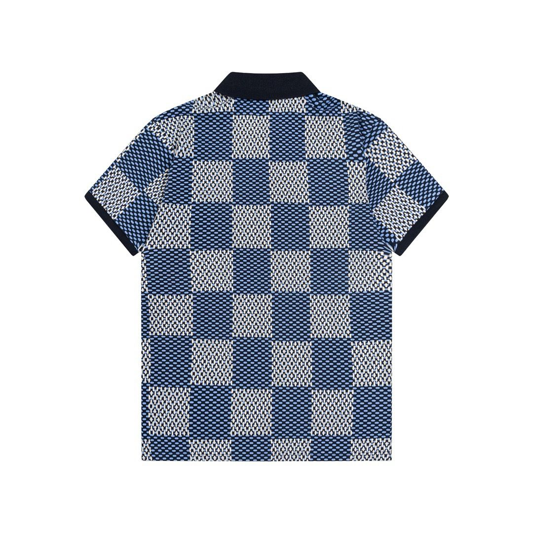 1:1 Version new checker full logo print polo tshirt