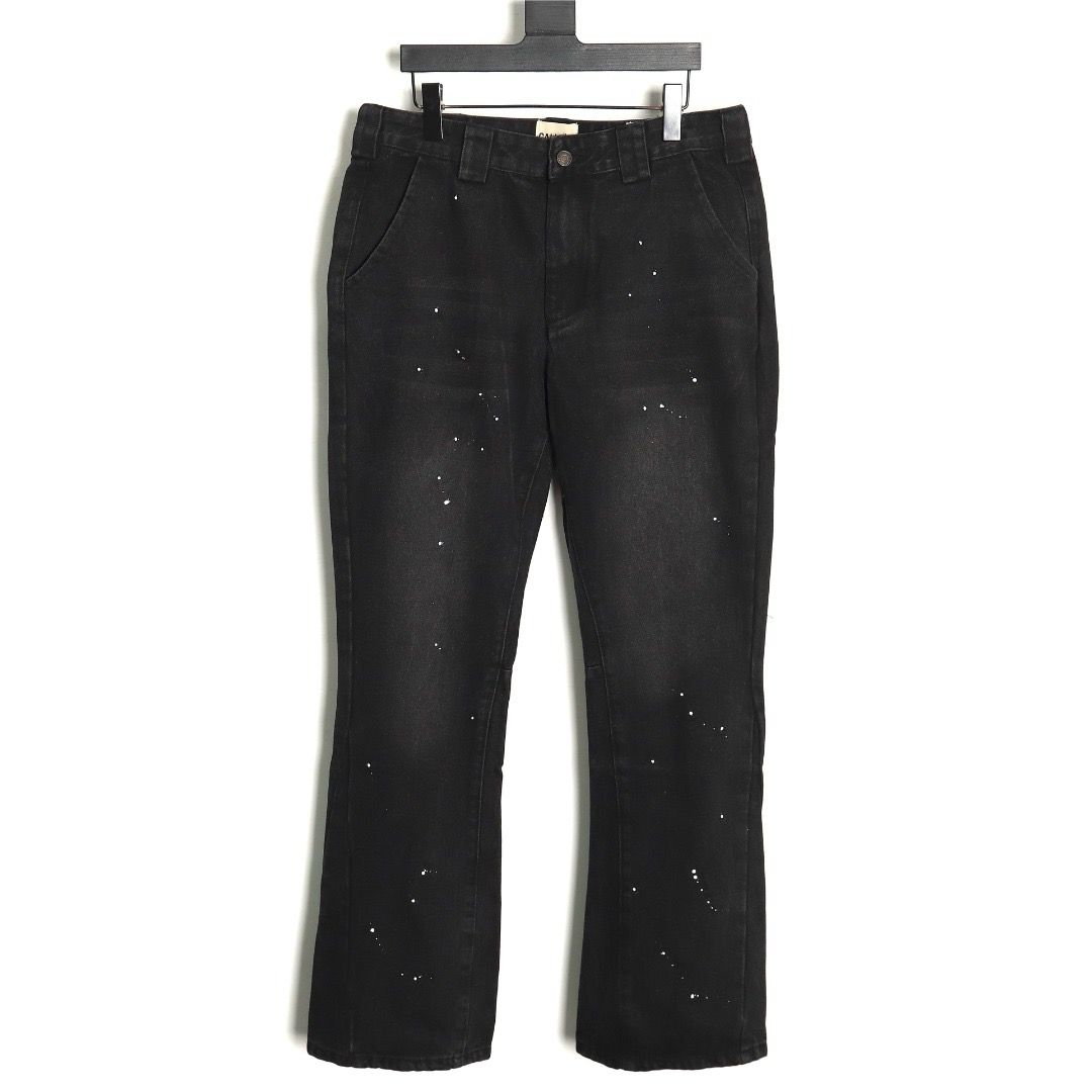 1:1 version new rhinestone washing flared jeans