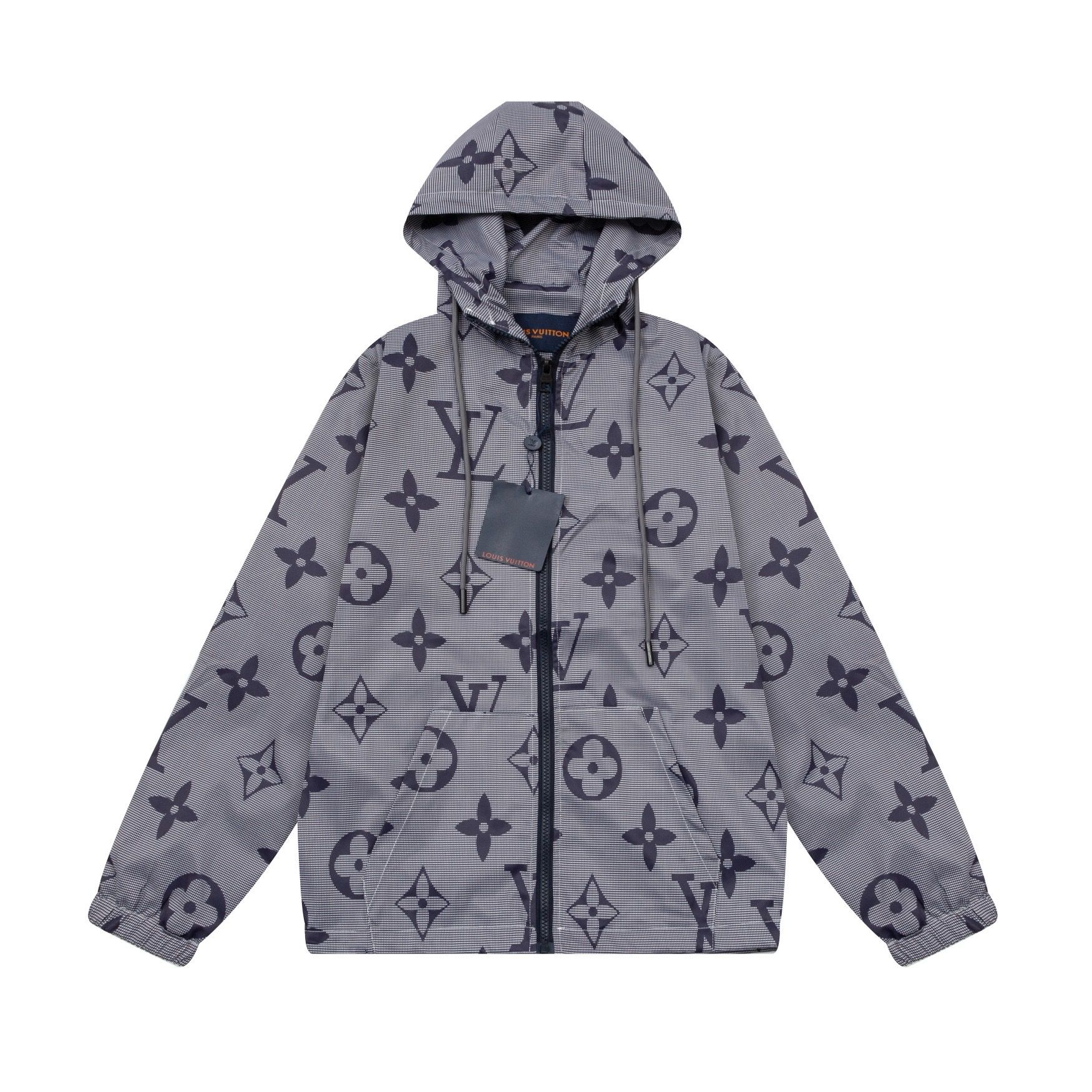 1:1 Version new arrival grey full logo jacket