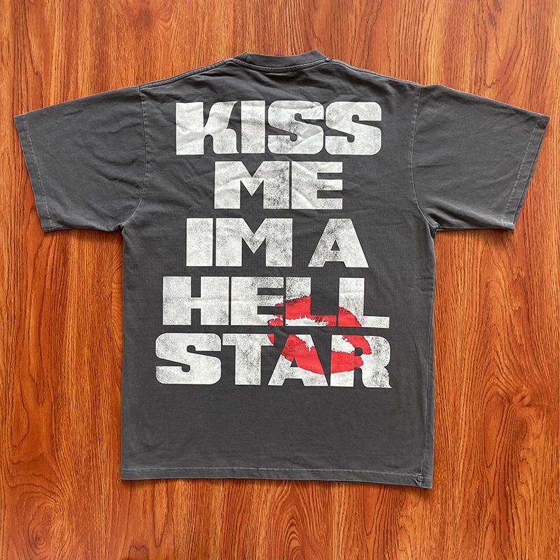 New arrival kiss me washing color tee