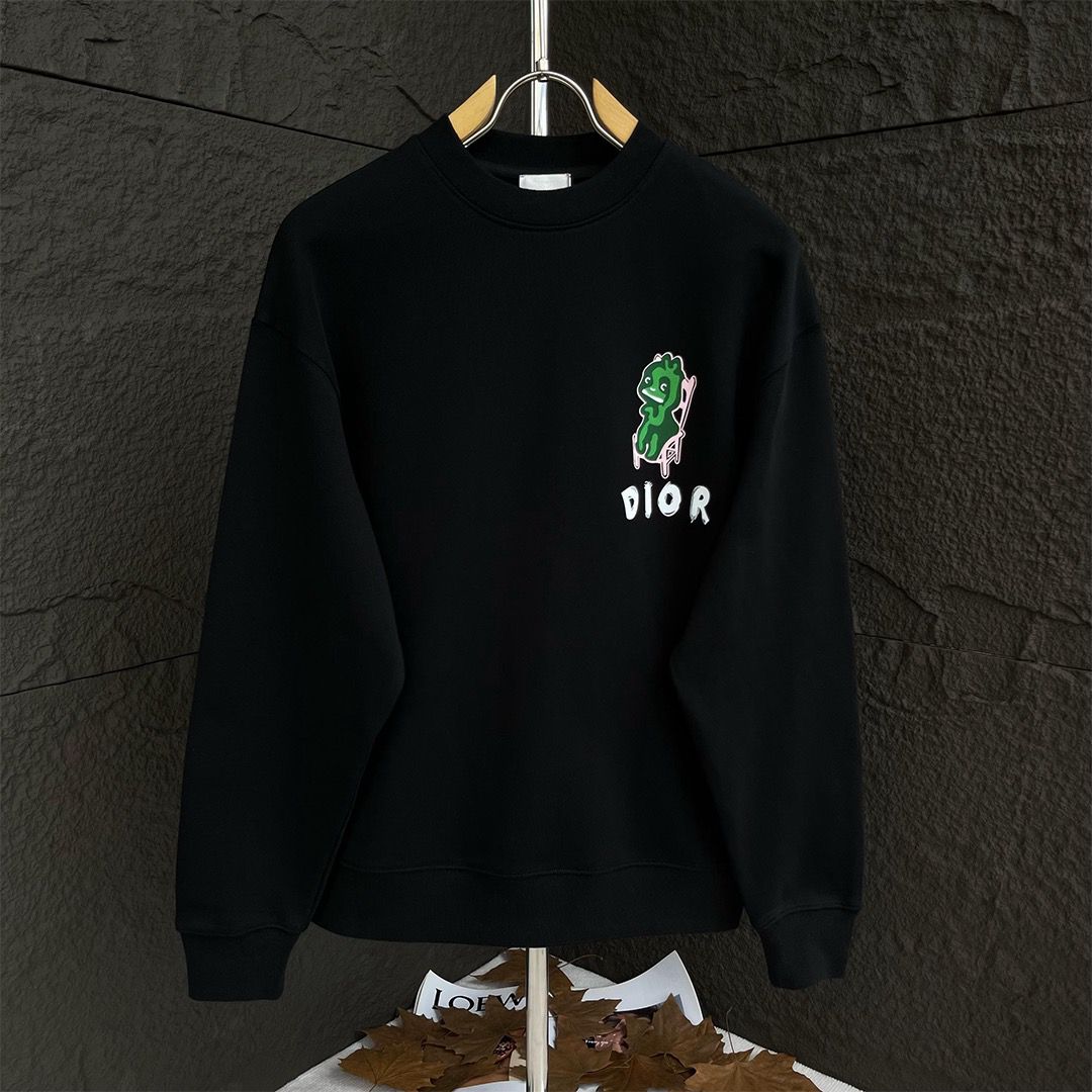 1:1 quality new basic style with green dinosaur crewneck