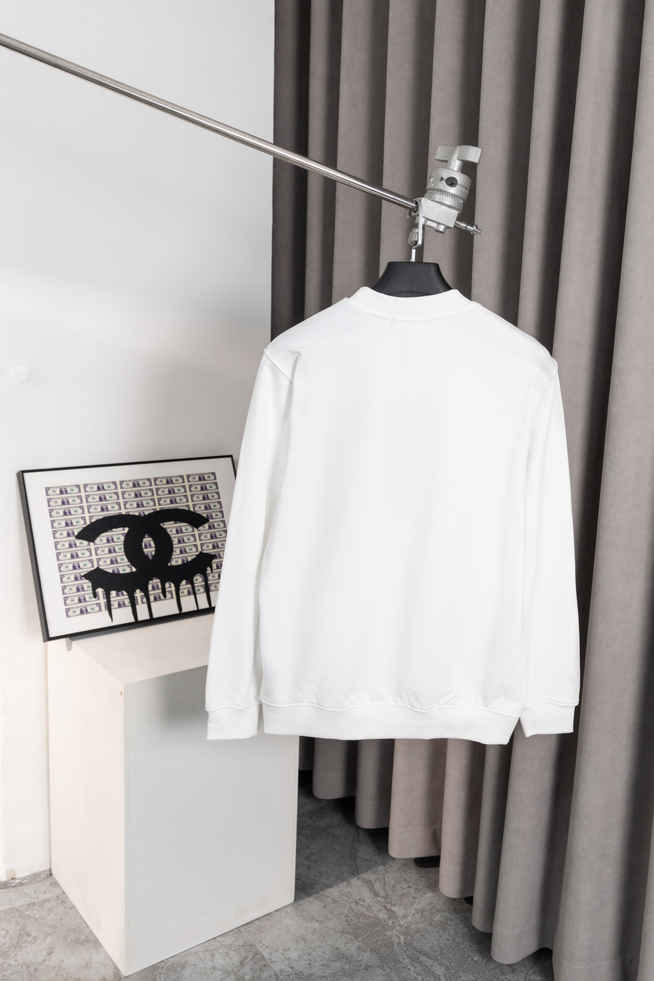 New arrival black white logo printing hoodie