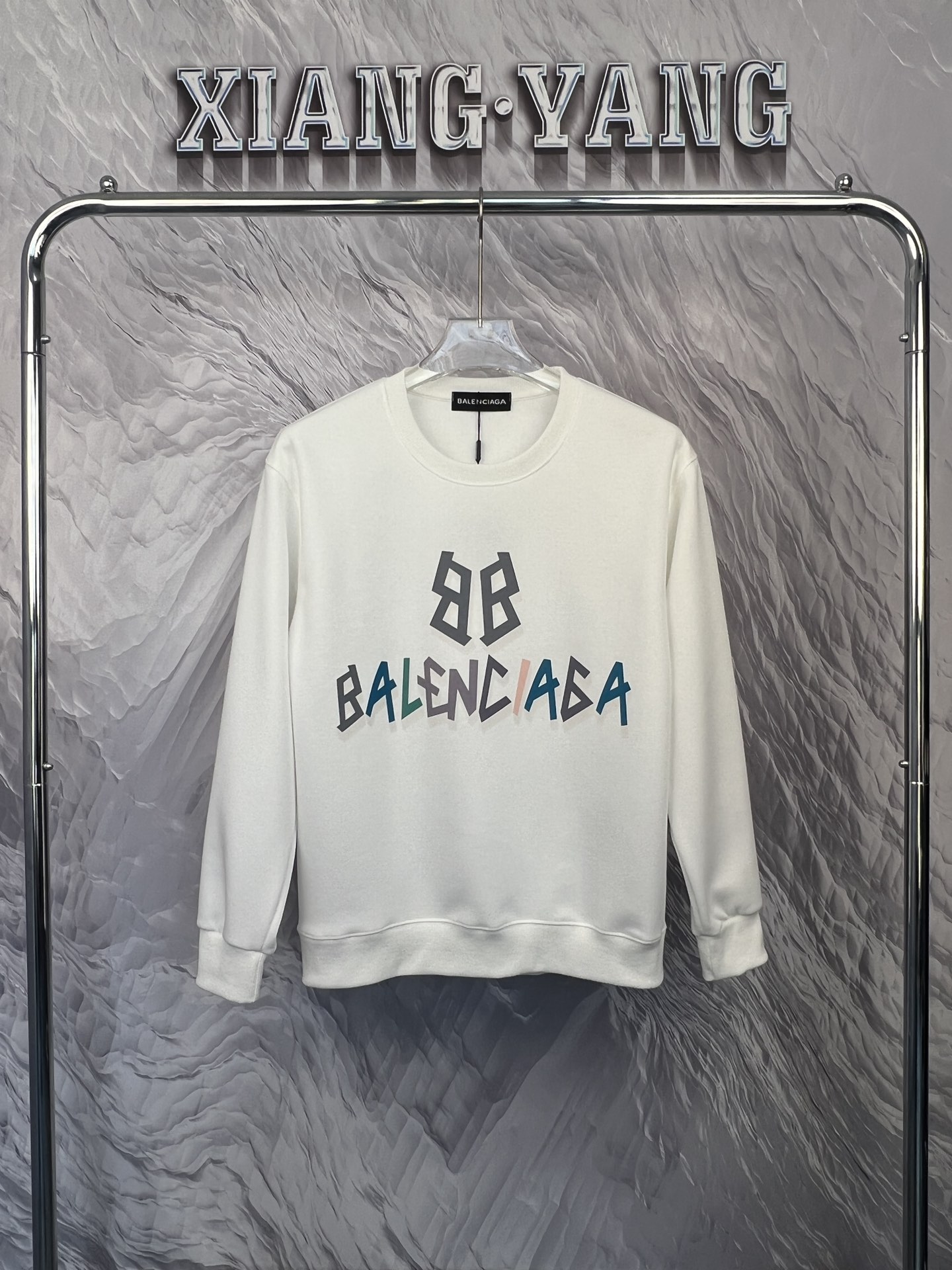 New arrival  white black letter printing hoodie