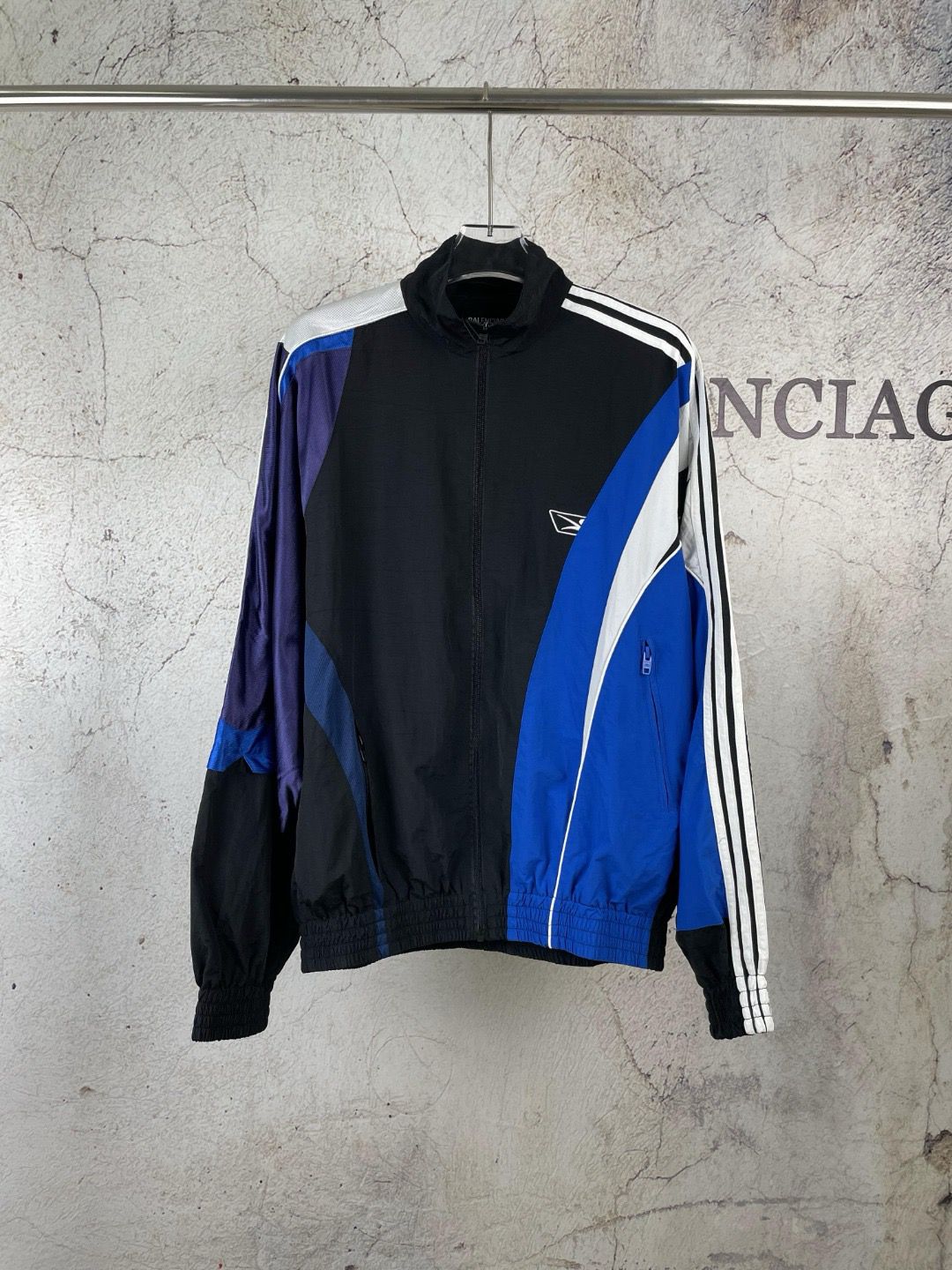 1:1 quality new spliced stand-up collar school jacket