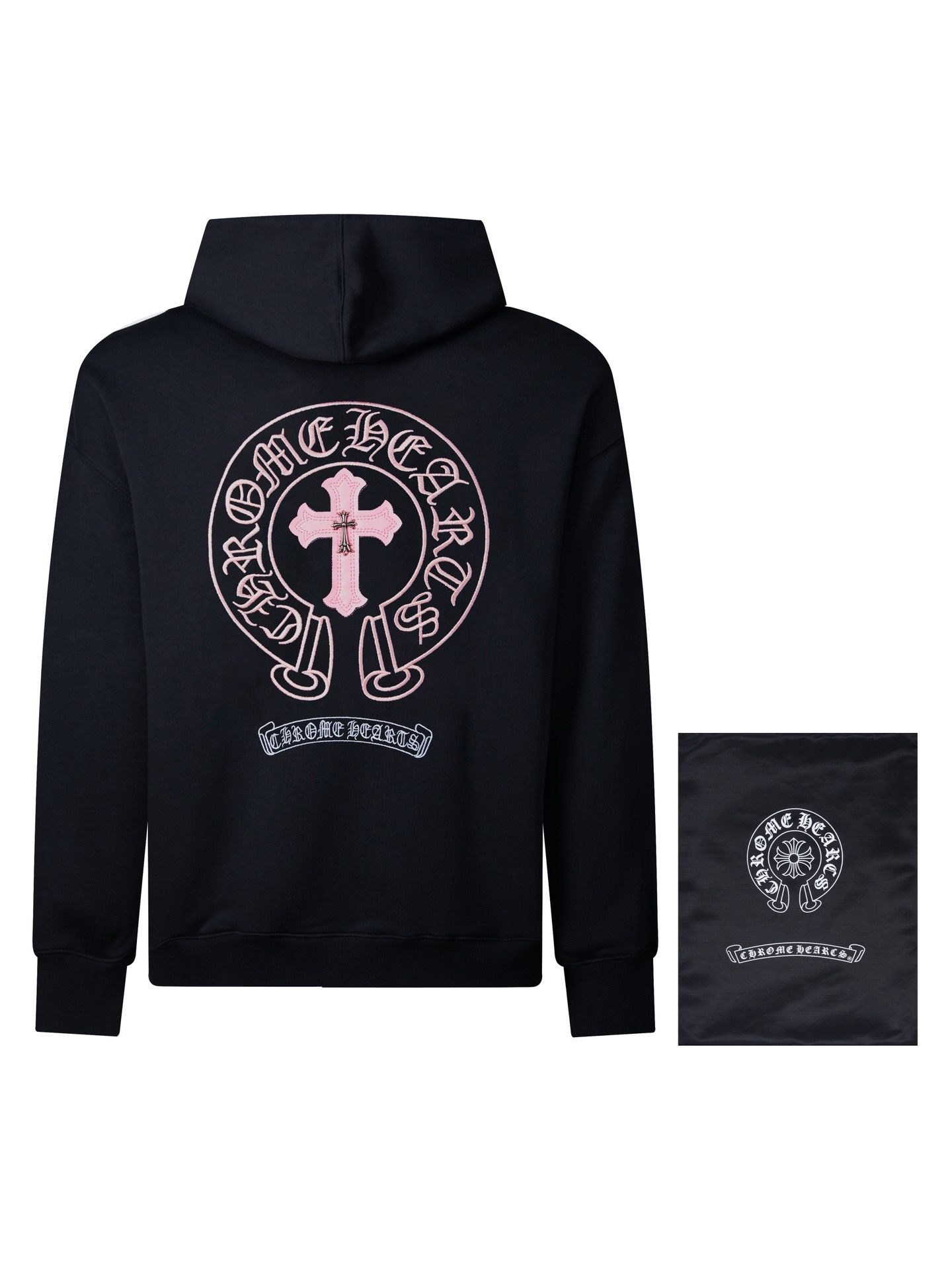 New embroidery cross logo hoodie