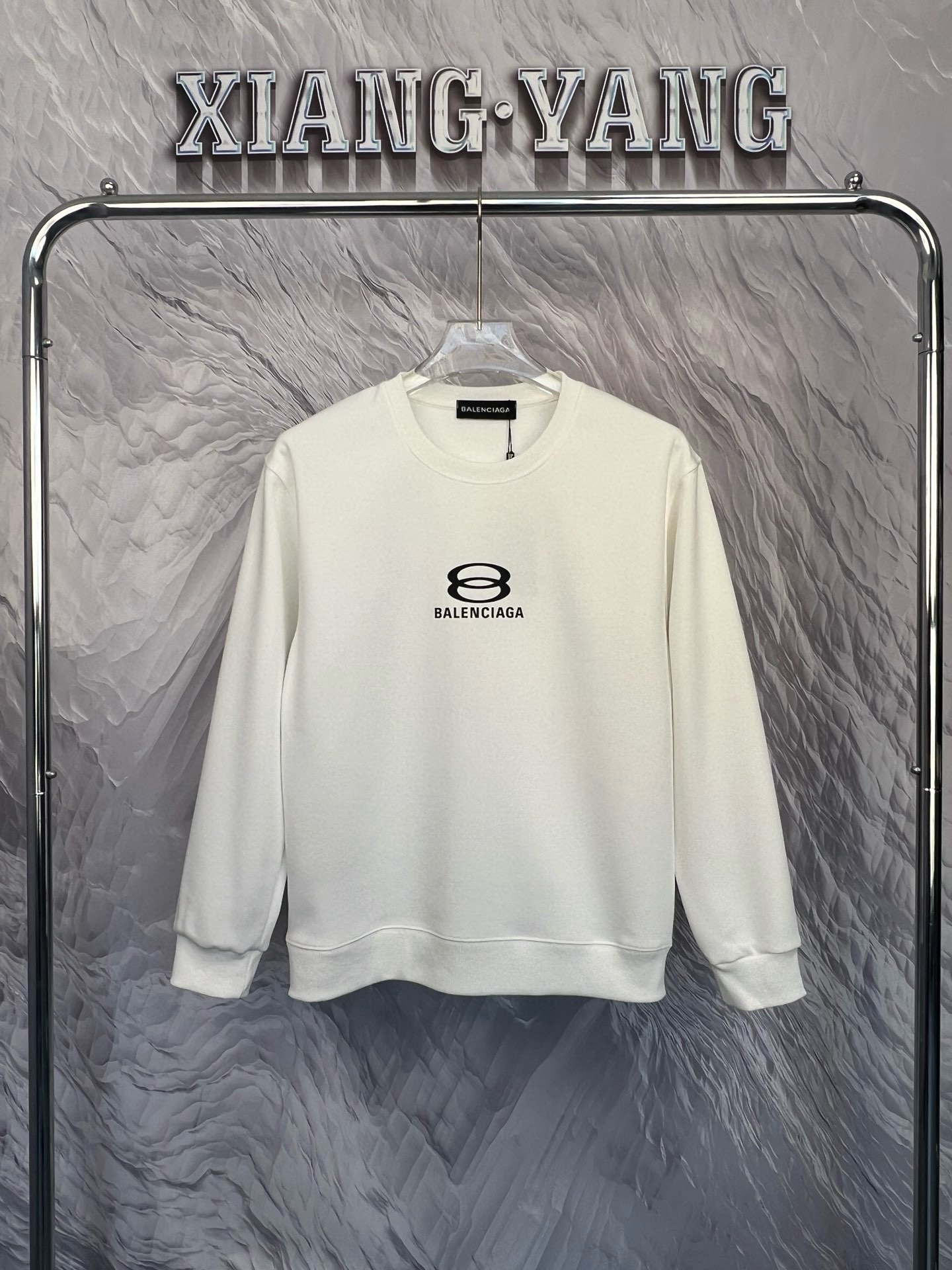 New arrival black white logo printing hoodie