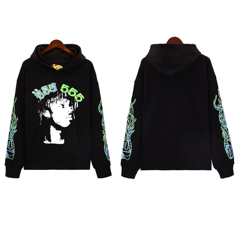 Black with green print tracksuit