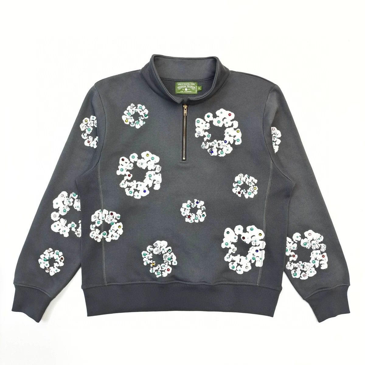 1:1 quality kapok rhinestone new zip hoodie