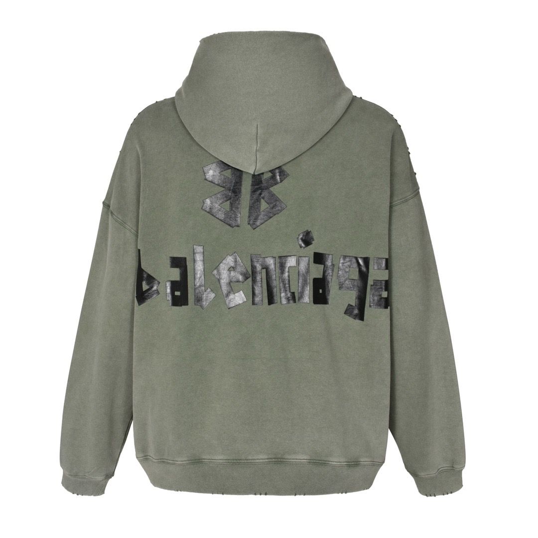 1:1 Top quality washing green hoodie