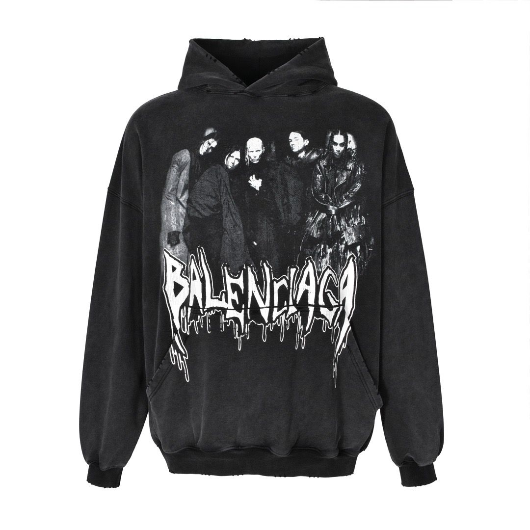 1:1 Quality new arrival washing black oversize hoodie