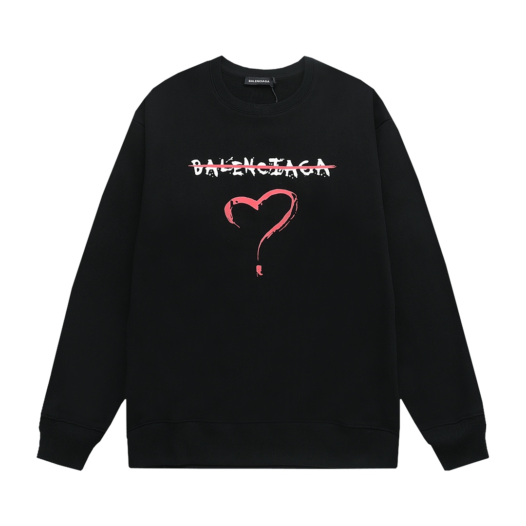 1:1 version heart letters printing hoodie