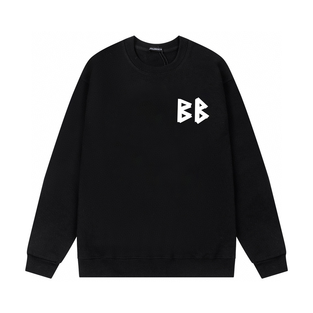 1:1 version Pattern printing black white  hoodie
