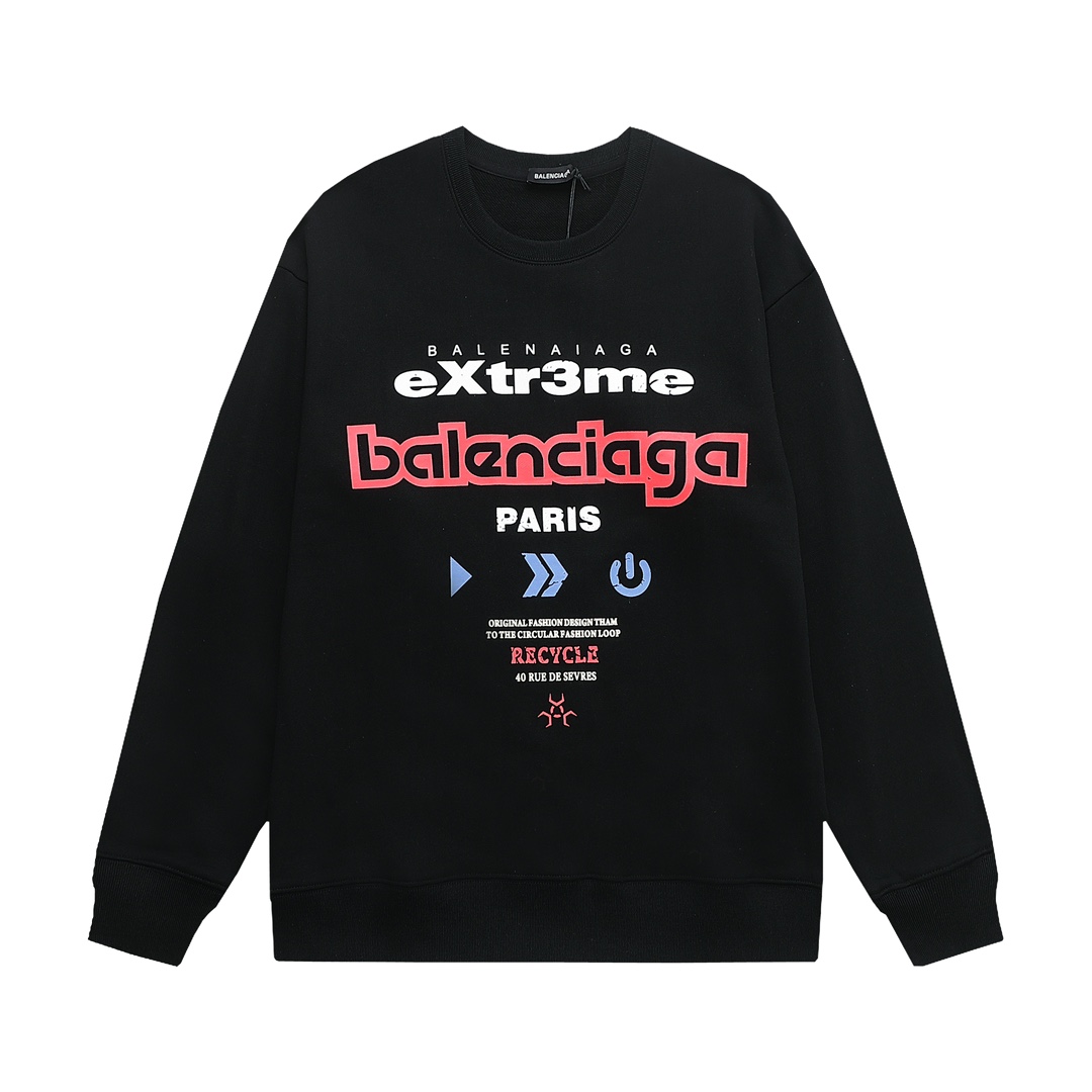 1:1 version  letters printing black white  hoodie