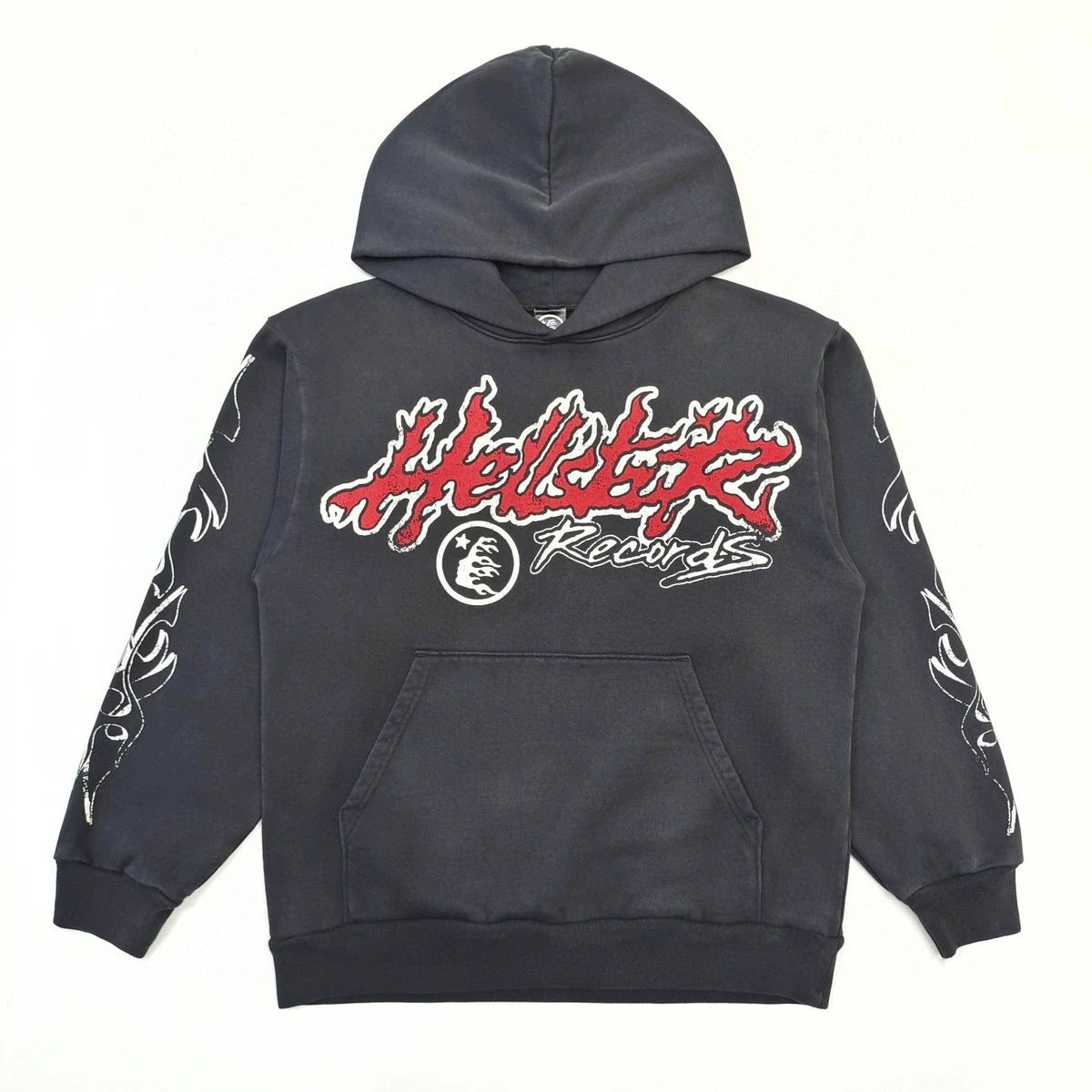 1:1 top quality new washing black fire hoodie