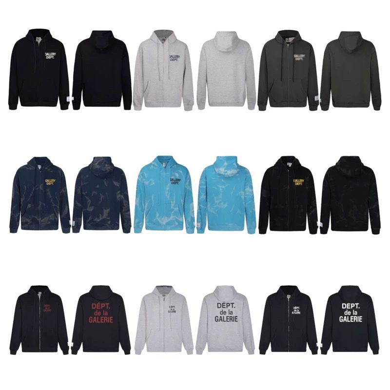 Basic style simple zipper hoodie