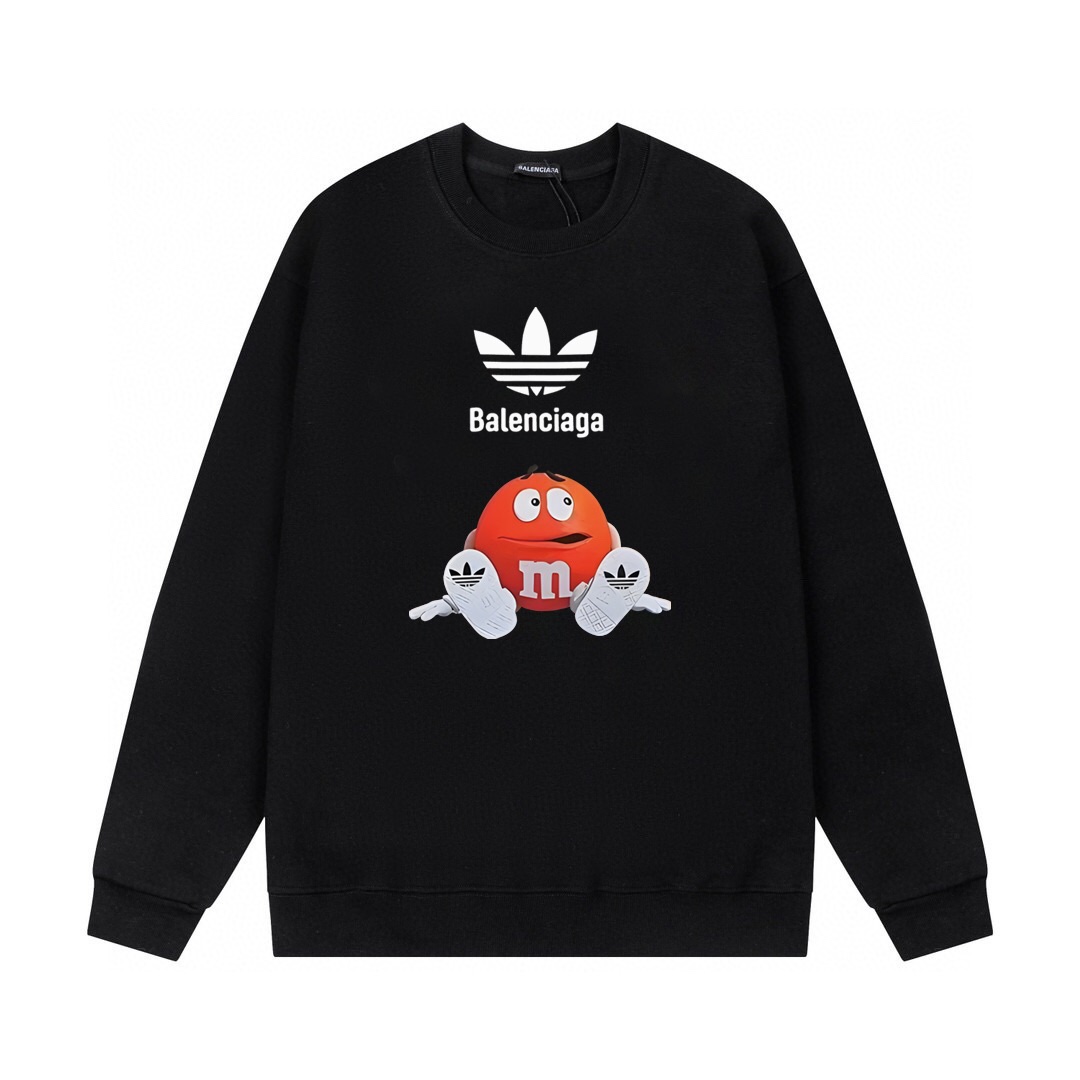 1:1 version Pattern printing black white  hoodie