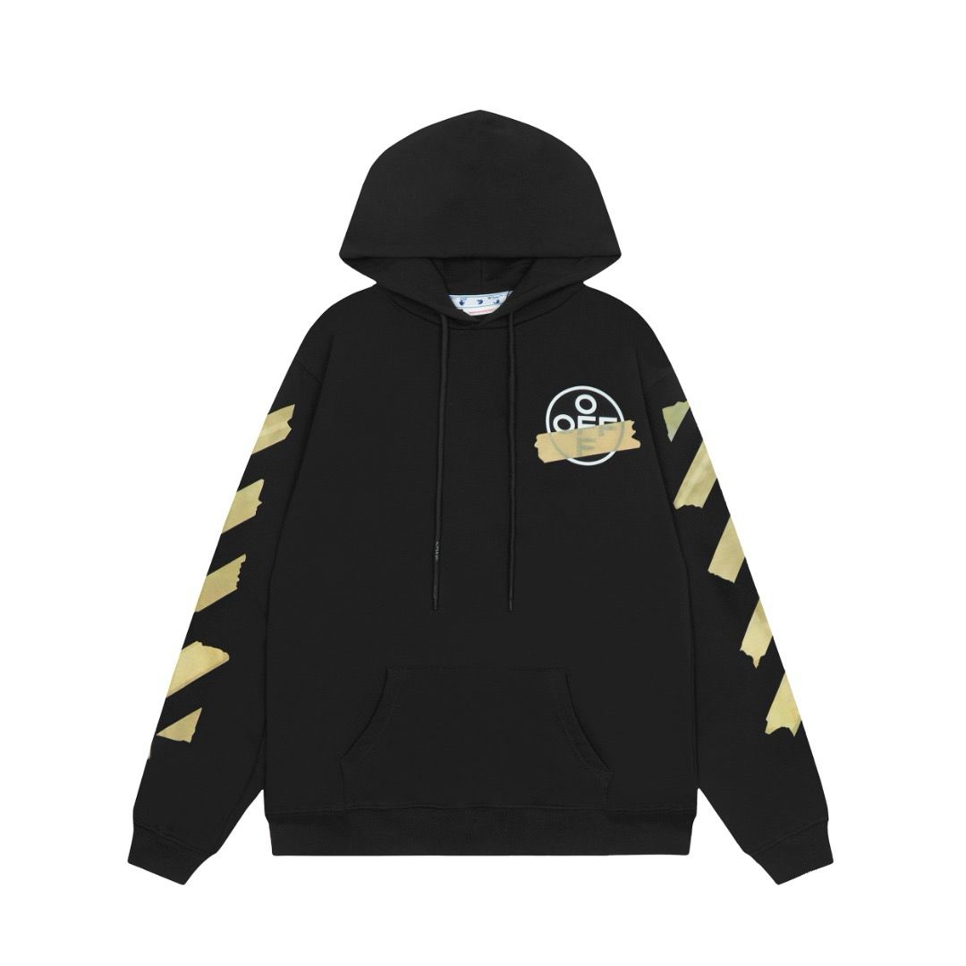 1:1 Quality new black with yellow hoodie