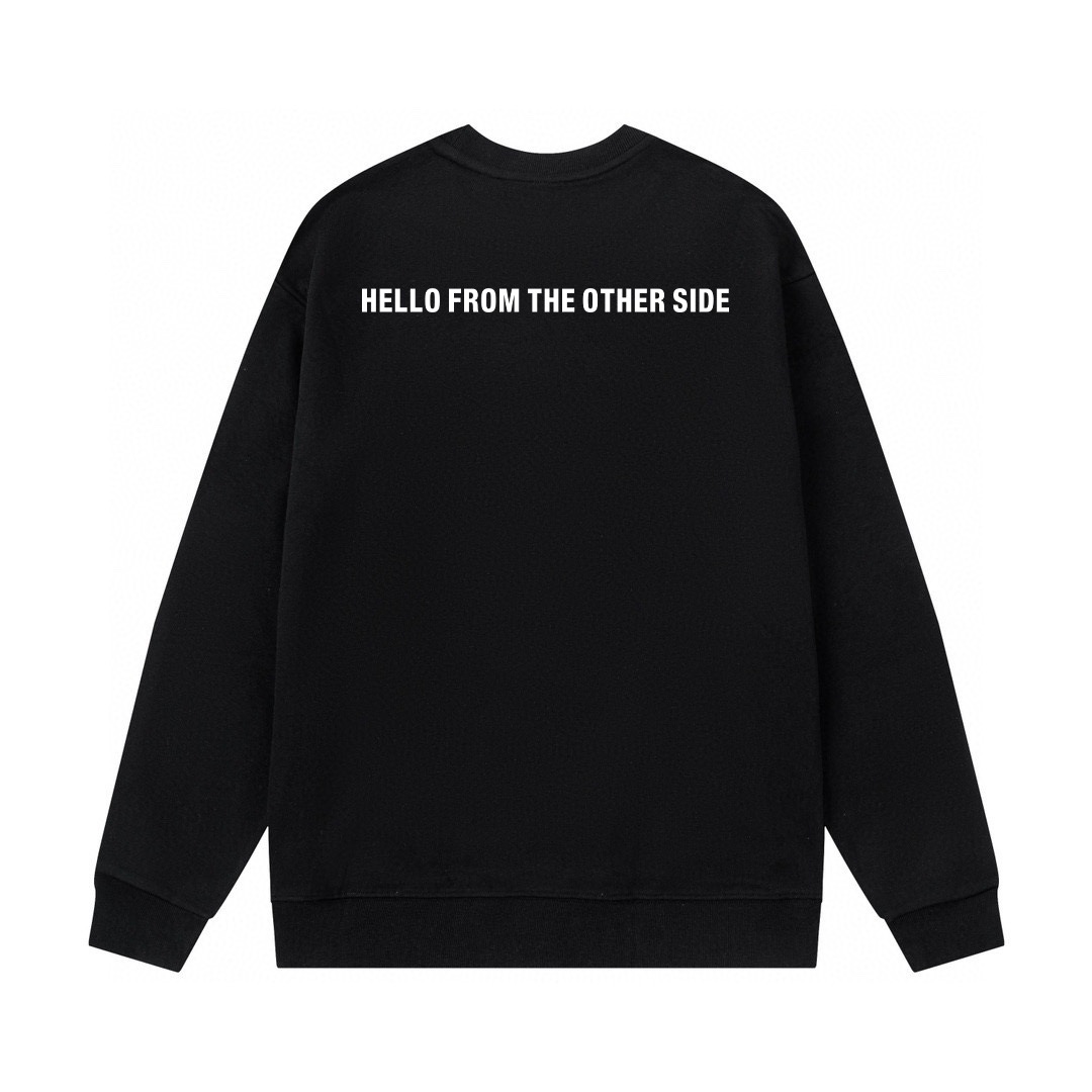 1:1 version Pattern printing black white  hoodie