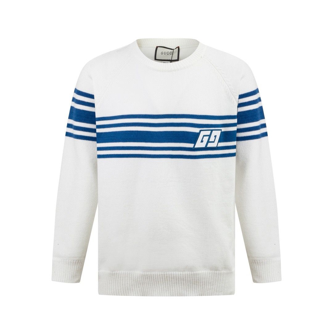 1:1 Quality new arrival white with blue sweater