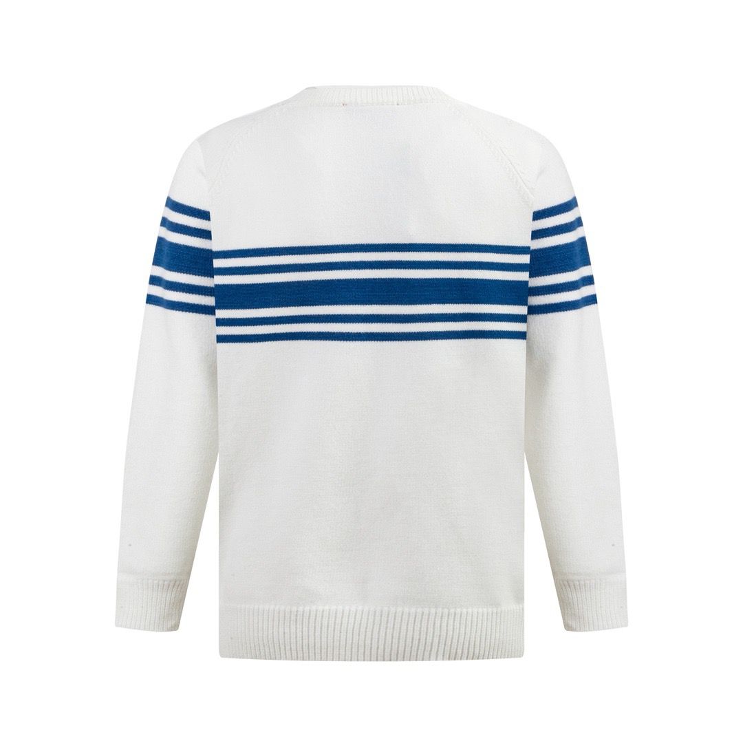 1:1 Quality new arrival white with blue sweater