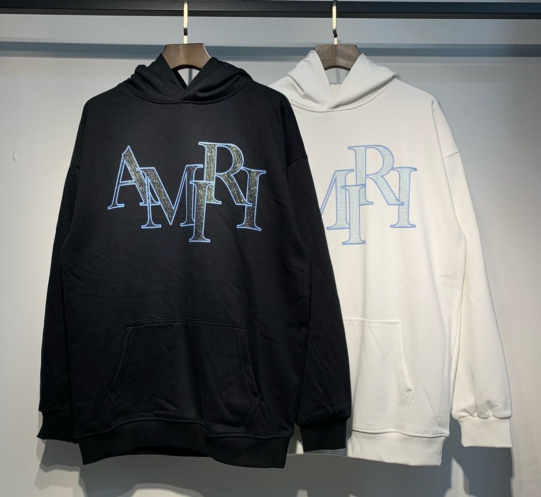 1:1 Quality new rhinestone logo hoodie