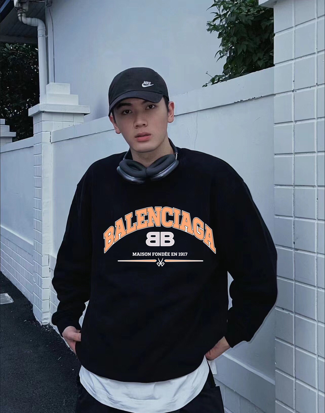 1:1 Quality BB1917 printing black WOMEN MEN hoodie