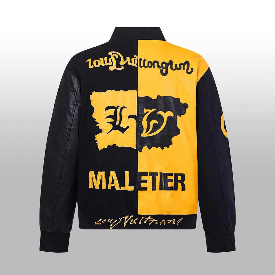 1:1 Quality new arrival leather splicing jacket