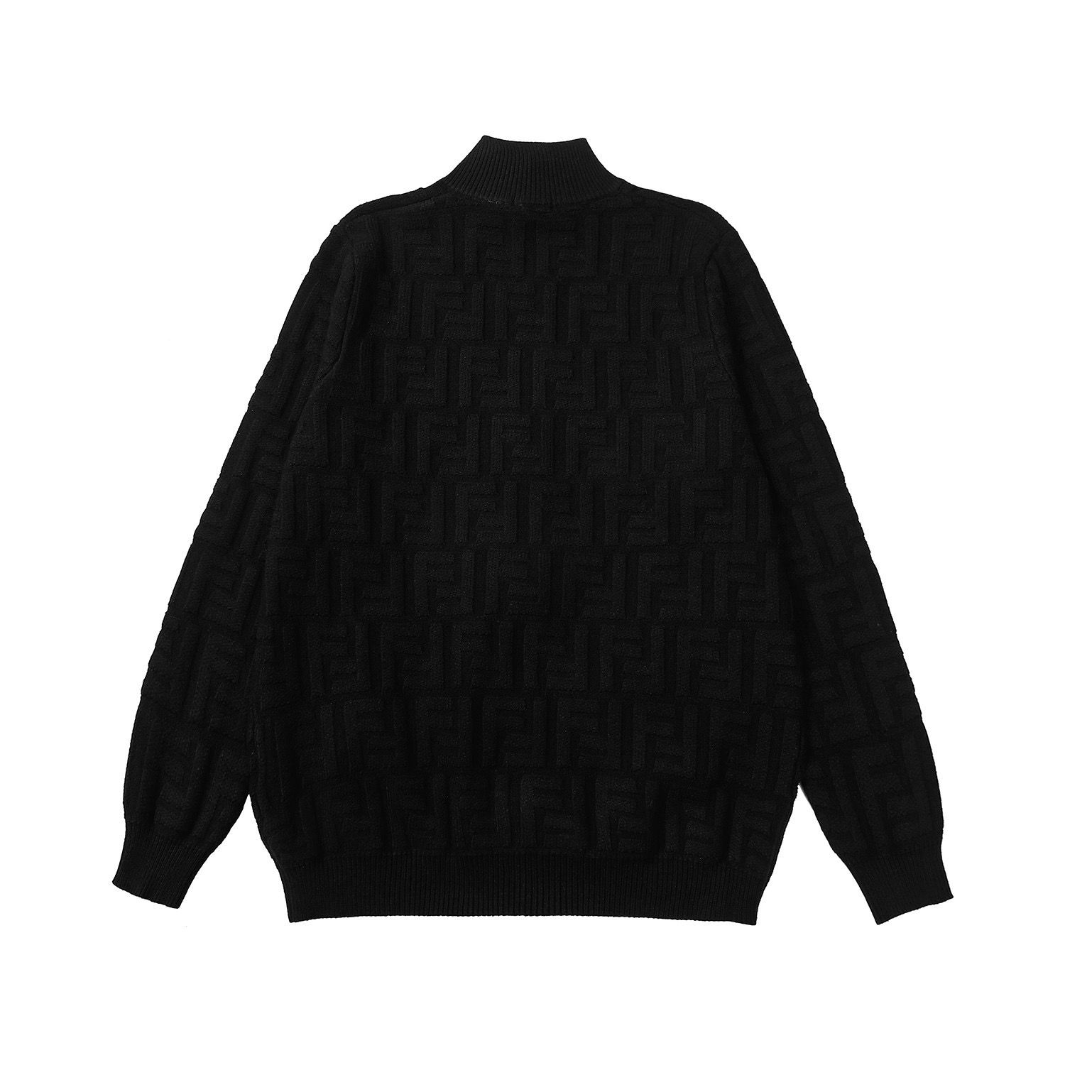 1:1 quality new all black zipper sweater