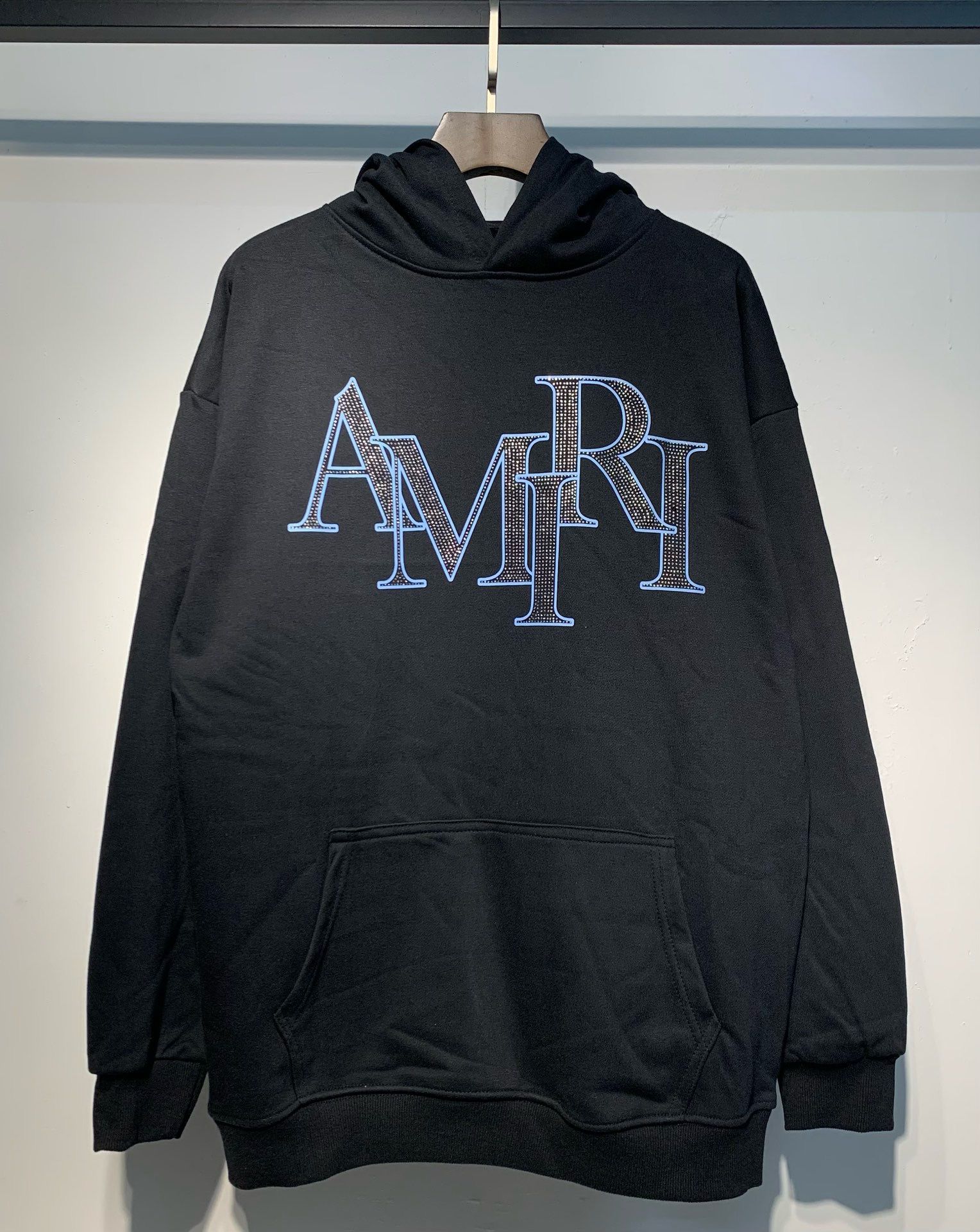 1:1 Quality new rhinestone logo hoodie