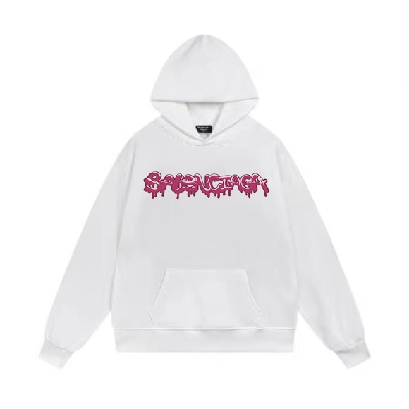 1:1 Quality logo printing black white hoodie