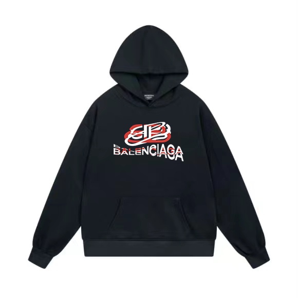 1:1 Quality logo printing black white hoodie