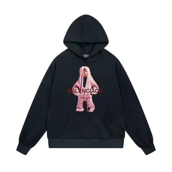 1:1 Quality 23SS printing black white hoodie