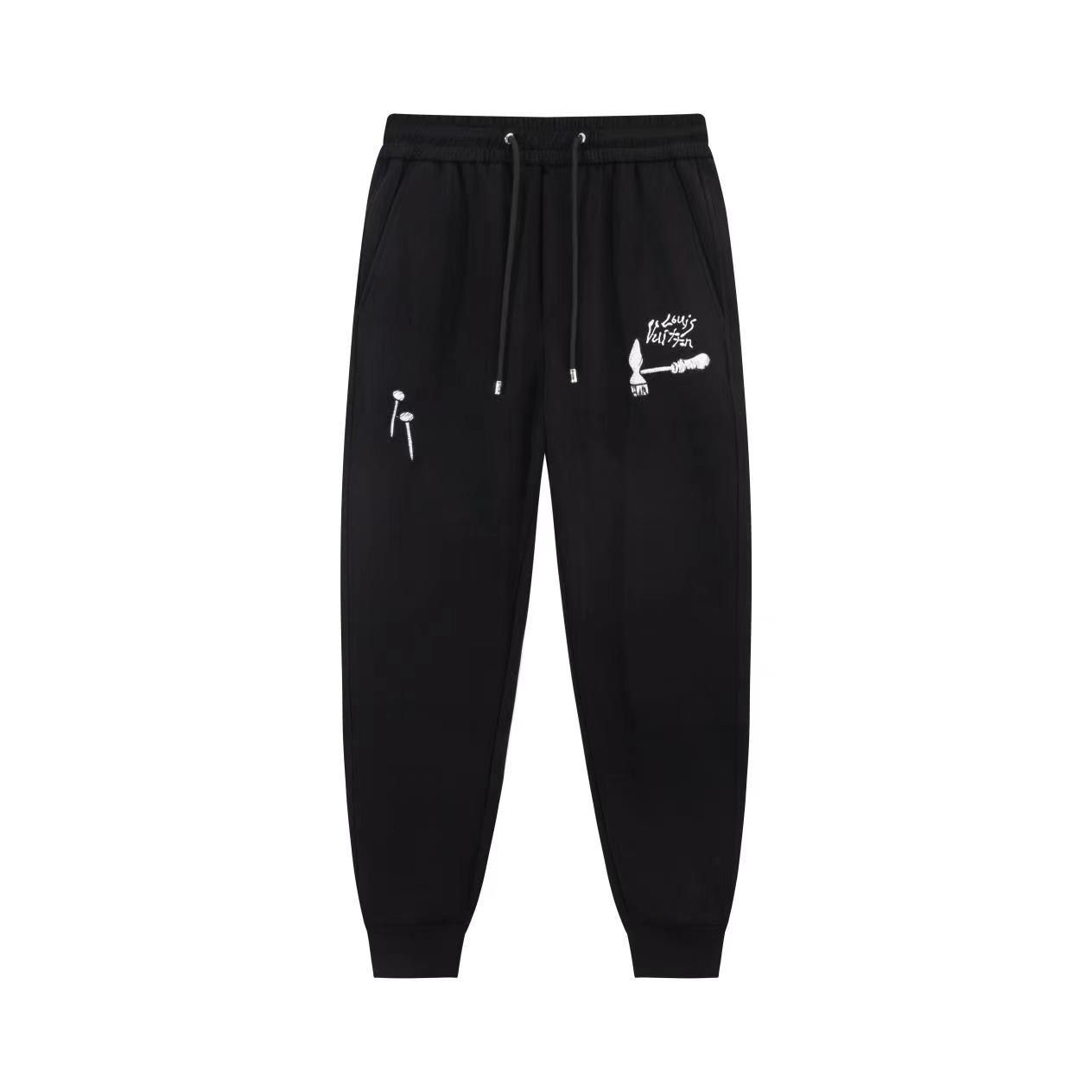 New arrival black with white print pant