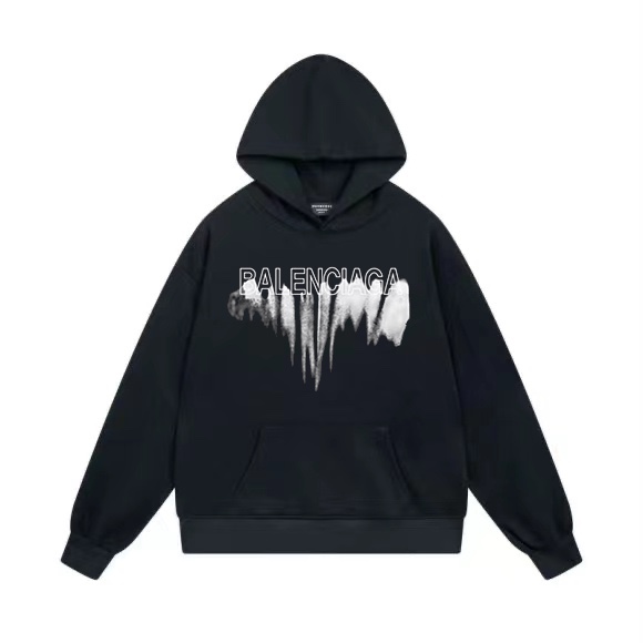1:1 Quality 23SS printing black white hoodie