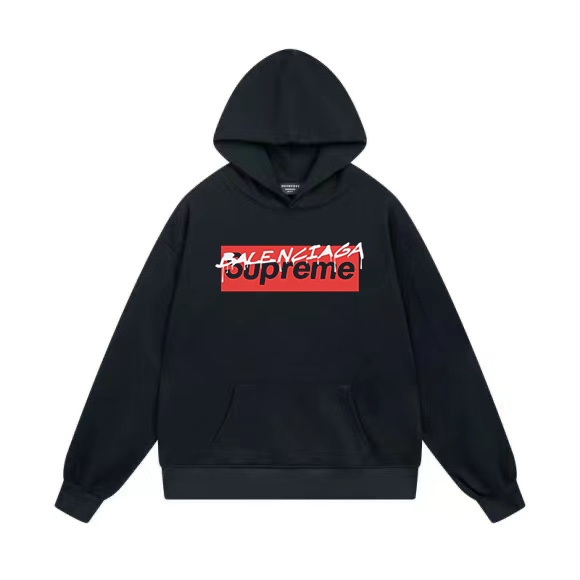 1:1 Quality 23SS printing black white hoodie
