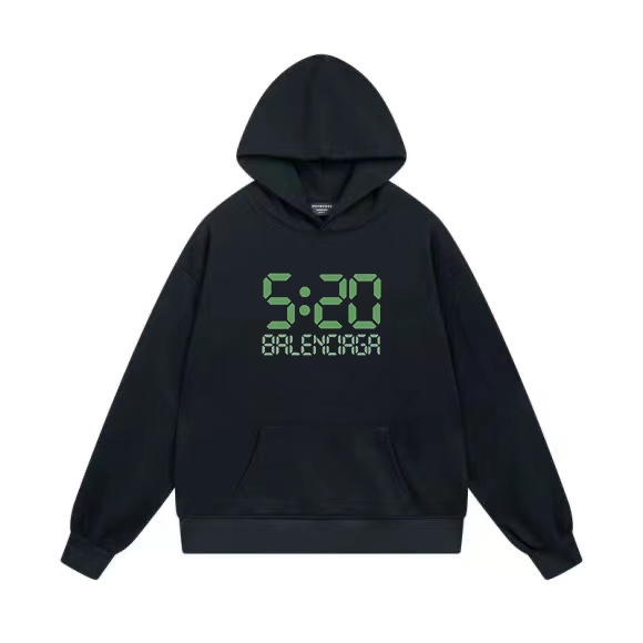 1:1 Quality 23SS printing black white hoodie